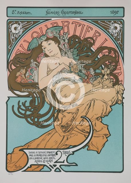 Au Quartier Latin, 1897. Creator: Mucha, Alfons Marie (1860-1939).