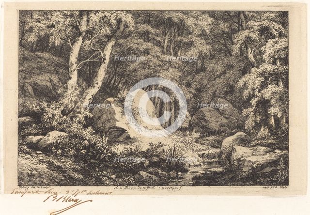 Au ravin de la faille, Auvergne (The Ravine at Auvergne), 1846. Creator: Eugene Blery.