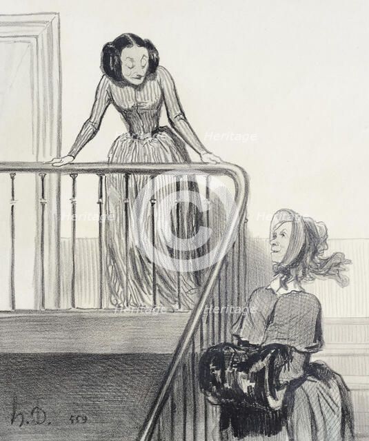 Au revoir, Ophélia!.., 1844. Creator: Honore Daumier.