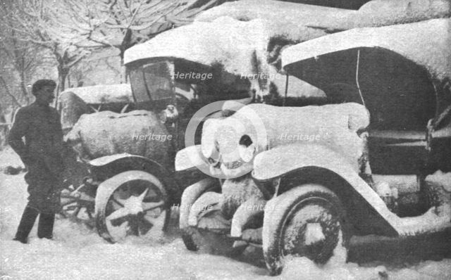 'Au Volant; Camions sous la neige', 1916. Creator: Unknown.