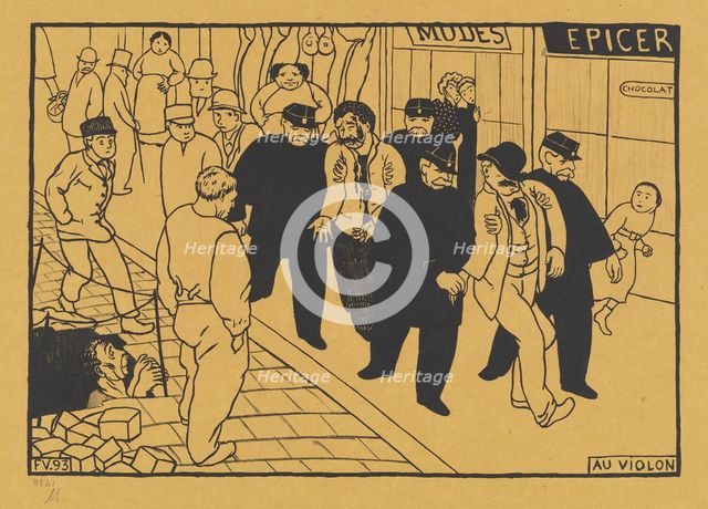 Au Violon (Off to the Jug), 1893. Creator: Félix Vallotton.