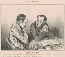 Auteurs dramatiques, 1841. Creator: Honore Daumier