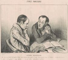 Auteurs dramatiques, 1841. Creator: Honore Daumier