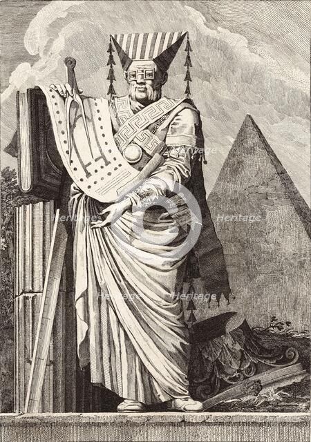 Author of the Figures. From the Series "Mascarade à la Grecque" (Greek style masquerade), 1771. Creator: Petitot, Ennemond (1727-1801).