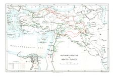Author's Routes in Asiatic Turkey c1915. Creator: Stanford's Geographical Establishment