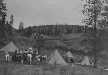 Author's camp among the Spokan, c1910. Creator: Edward Sheriff Curtis