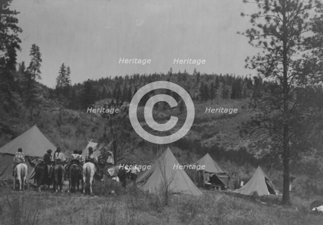 Author's camp among the Spokan, c1910. Creator: Edward Sheriff Curtis.