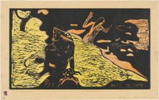 Auti te Pape (Women at the River), 1894/1895. Creator: Paul Gauguin