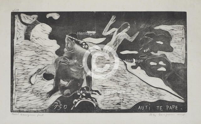 Auti te pape (Women at the river), 1894. Creator: Paul Gauguin.