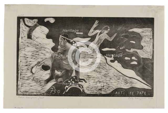 Auti te pape (Women at the River) from the Noa Noa Suite, 1893/94, printed and published 1921. Creator: Paul Gauguin.