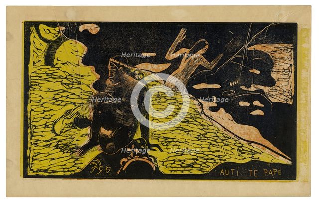 Auti te pape (Women at the River), from the Noa Noa Suite, spring/summer 1894. Creator: Paul Gauguin.