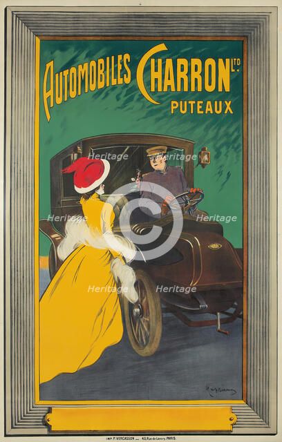 Automobiles Charron , c. 1906. Creator: Cappiello, Leonetto (1875-1942).