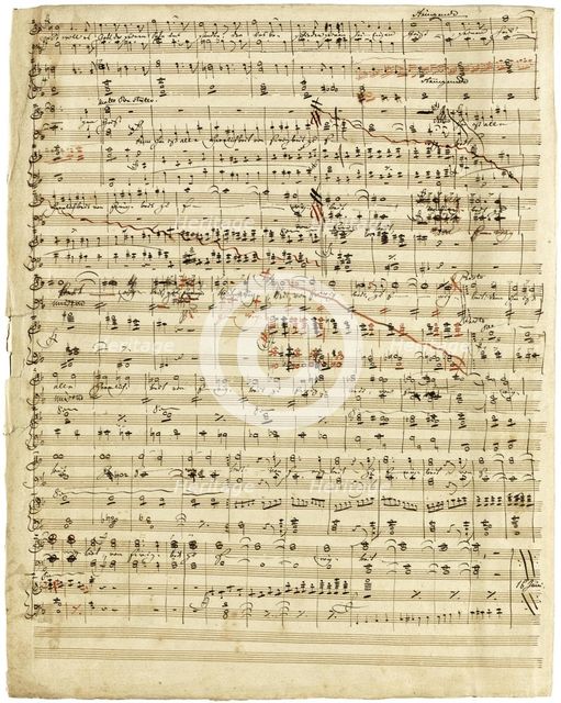Autograph manuscript of Das Liebesmahl der Apostel, 1843.