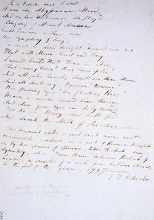 Autograph manuscript of "Kubla Khan", by Samuel Taylor Coleridge, 1797. Creator: Samuel Taylor Coleridge