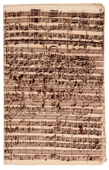 Autograph manuscript of the Cantata "Auf Christi Himmelfahrt Allein" (BWV 128), 1725. Creator: Bach, Johann Sebastian (1685-1750)