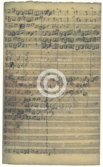 Autograph manuscript of the Cantata O Ewigkeit, du Donnerwort (O eternity, you word of thunder), 172