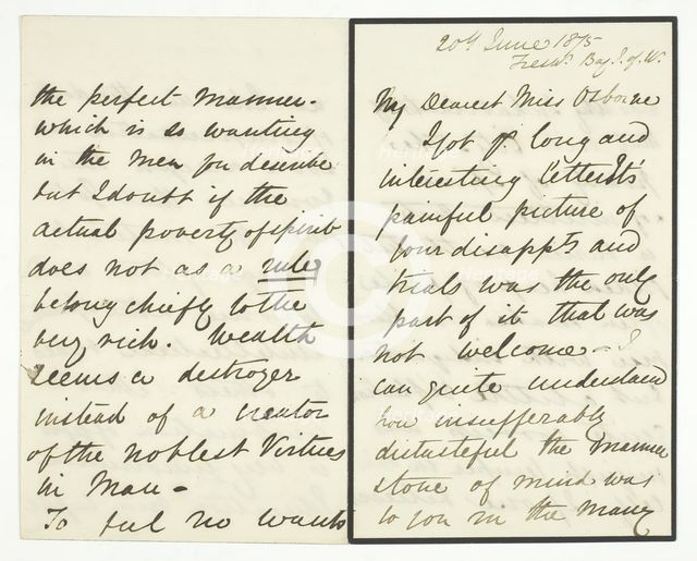 Autograph Letter, 20 June 1875. Creator: Julia Margaret Cameron.