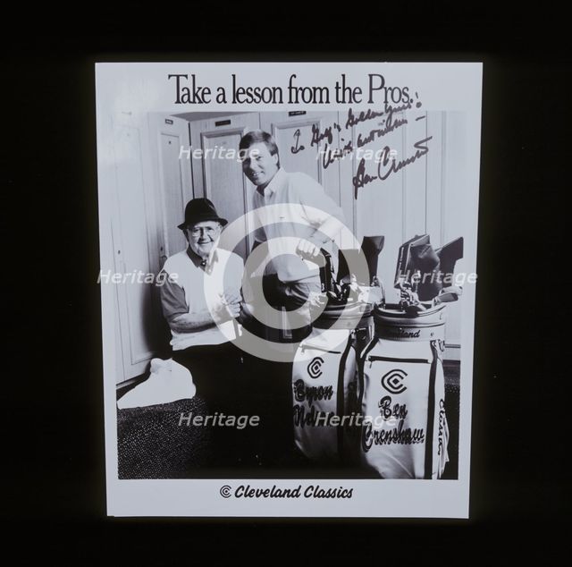 Autographed Ben Crenshaw advertisement for golf equipment, c1970s. Creator: Unknown.