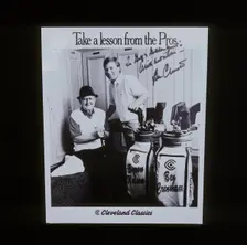 Autographed Ben Crenshaw advertisement for golf equipment, c1970s. Creator: Unknown