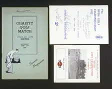 Autographed golf programmes, 1940-1955. Creator: Unknown