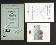 Autographed golf programmes, 1940-1955. Creator: Unknown