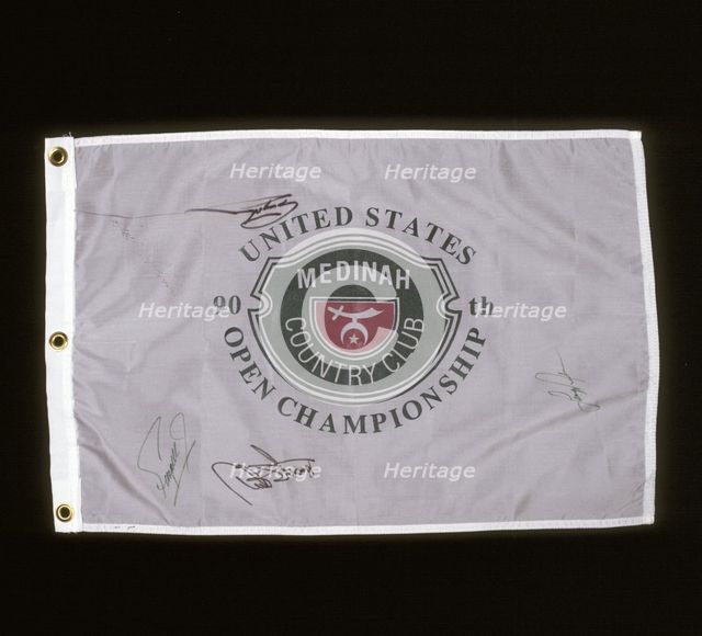 Autographed hole flag from the US Open, 1990. Creator: Unknown.