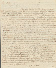 Autographed letter from James Ramsay to Catherine Macaulay, 1774-07. Creator: James Ramsay