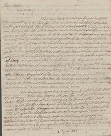 Autographed letter from James Ramsay to Catherine Macaulay, 1774-07. Creator: James Ramsay
