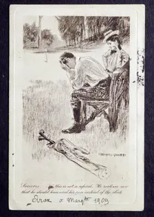 Autographed print, 1909. Creator: Unknown