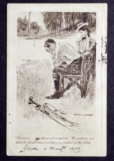 Autographed print, 1909. Creator: Unknown