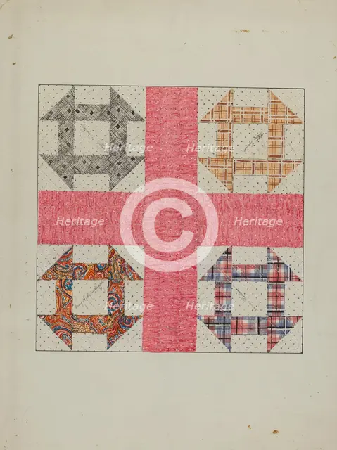 Autographed Quilt, c. 1940. Creator: Margaret Linsley.