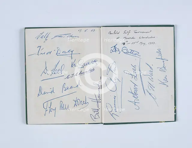 Autographs of 24 golfers, "In Praise Of Golf", 1953. Creator: Unknown.