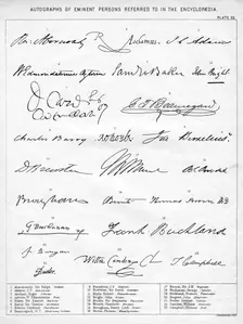 Autographs of Eminent Persons 19th century