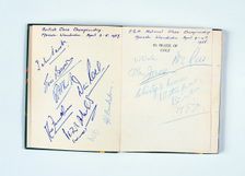 Autographs of golfers, "In Praise Of Golf", 1958. Creator: Unknown