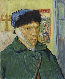 Autoportrait à l'oreille bandée (Self-Portrait with Bandaged Ear), 1889. Creator: Gogh, Vincent, van (1853-1890)
