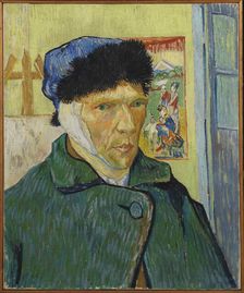 Autoportrait à l'oreille bandée (Self-Portrait with Bandaged Ear), 1889. Creator: Gogh, Vincent, van (1853-1890)