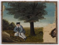 Autoportrait de Gustave Courbet à l'âge de quatorze ans ; fragment de tête barbue, c1833. Creator: Gustave Courbet
