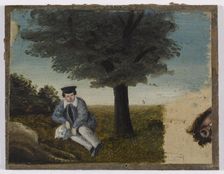 Autoportrait de Gustave Courbet à l'âge de quatorze ans ; fragment de tête barbue, c1833. Creator: Gustave Courbet