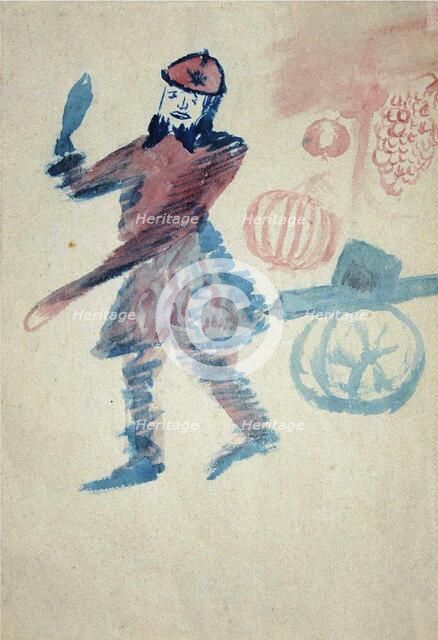 Autoportrait en canonnier , 1916. Creator: Apollinaire, Guillaume (1880-1918).