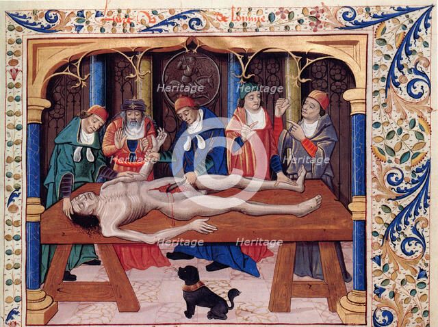Autopsy. From Livre des propriétés des choses by Barthélemy l'Anglais, 15th century. Creator: Anonymous.