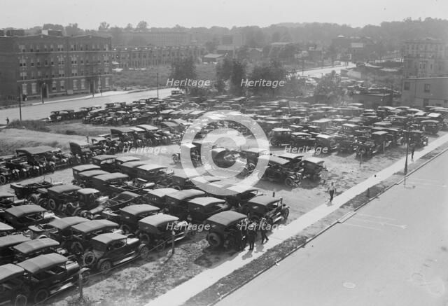 Auto's parked at Ebbets Field, 1916. Creator: Bain News Service.