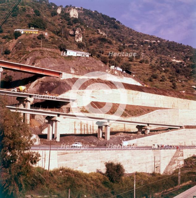 Autostrada under construction, Sicily, 1970s. Creator: Arthur Charles Kirby Ware.