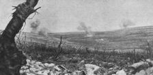 Autour de Douaumont; la vallee de Vaux et les eclatements de nos 155 sur les pentes..., 1916. Creator: Unknown