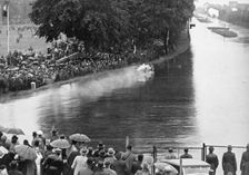 Auto Union in action at the Avus motor racing circuit, Berlin, Germany, 1934