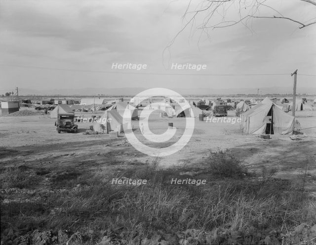 Auto camp north of Calipatria, California, 1937. Creator: Dorothea Lange.