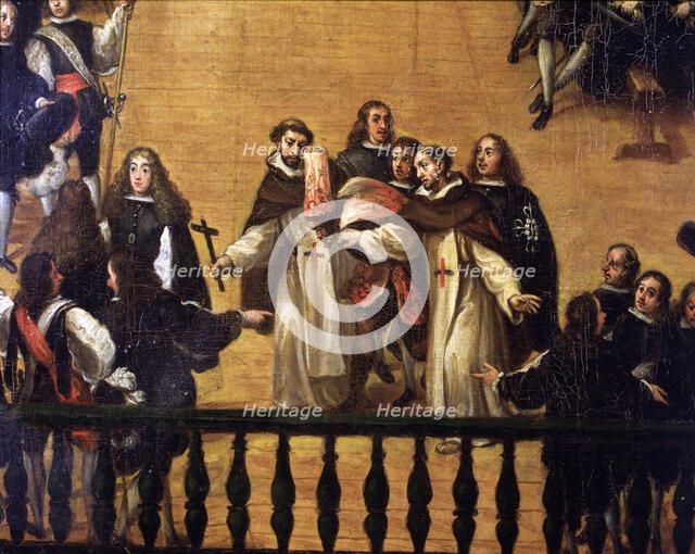 Auto-da-fé in the Plaza Mayor of Madrid, 1683. Detail of a Painting by Francisco Rizi.
