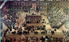 Auto-da-fe in the Plaza Mayor of Madrid, oil on canvas from 1683
