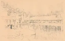 Auto-Lithograph by J. Pennell, c1877-1898, (1898). Artist: Joseph Pennell