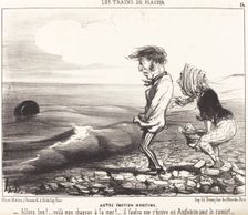 Autre émotion maritime, 1852. Creator: Honore Daumier