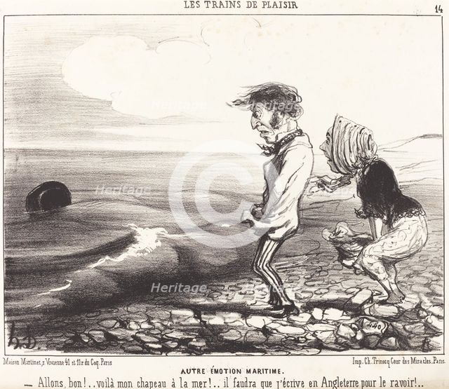 Autre émotion maritime, 1852. Creator: Honore Daumier.
